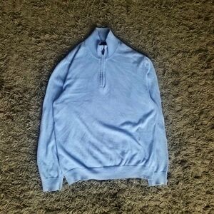 445. half-zip sky sweater